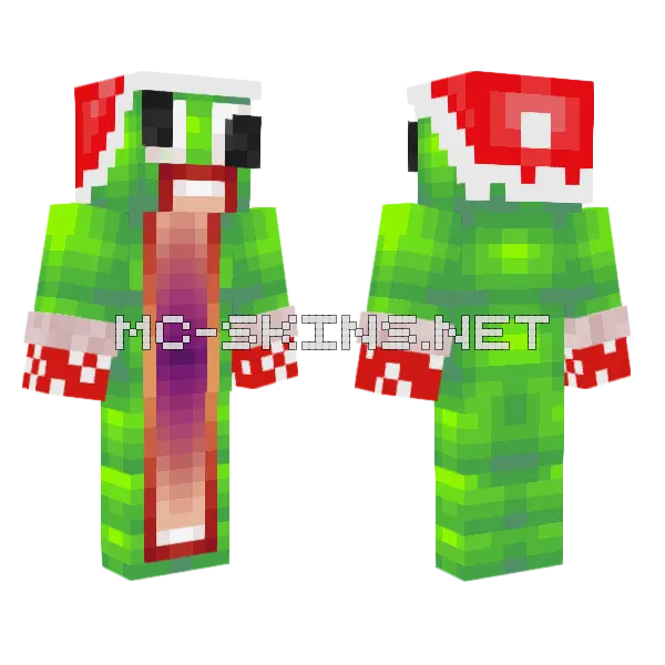 Christmas Unspeakable Minecraft skin, front and back