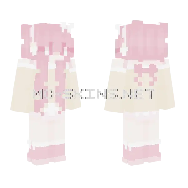 Christmas White Girl Minecraft skin, front and back