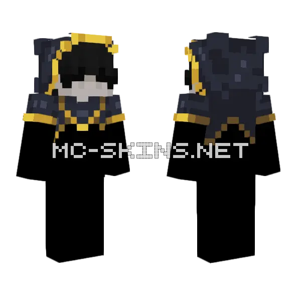Chrolphyte Dark Knight Minecraft skin, front and back