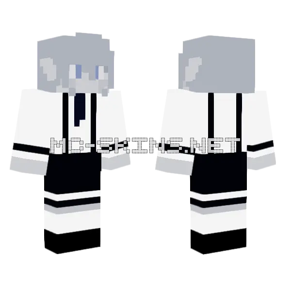 Chrome Bellgrave Minecraft skin, front and back