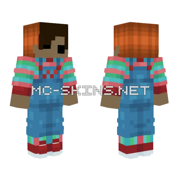 Chucky Doll Outfit Minecraft skin, front and back