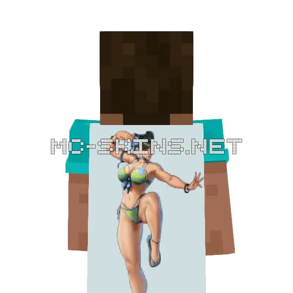 Chun-Li Bikini cape, outside and lining