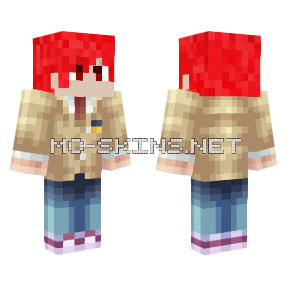 Ciliogamer Twin Brother Artwork Minecraft skin, front and back