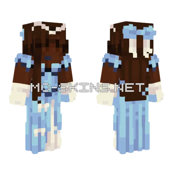 Cinderella Minecraft skin, front and back