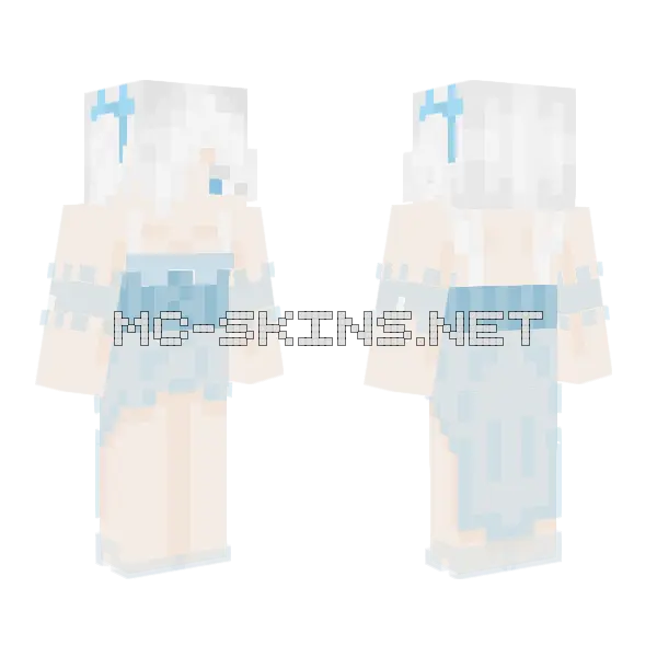 Cinderella Glass Princess Minecraft skin, front and back