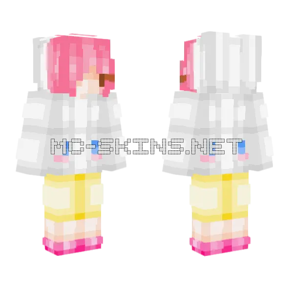 Cinnamoroll Girl Minecraft skin, front and back
