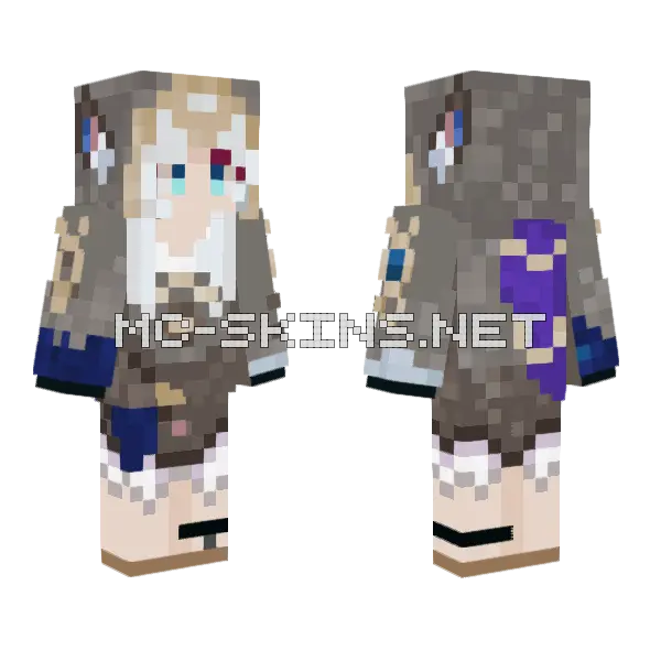 Cipher HSR Minecraft skin, front and back