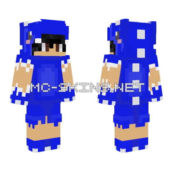 Cipplayz Dire Wolf Minecraft skin, front and back