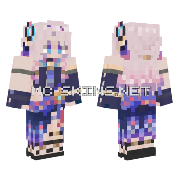 Citlali 4px Minecraft skin, front and back