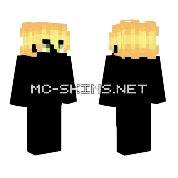 Citrine Male HB Minecraft skin, front and back