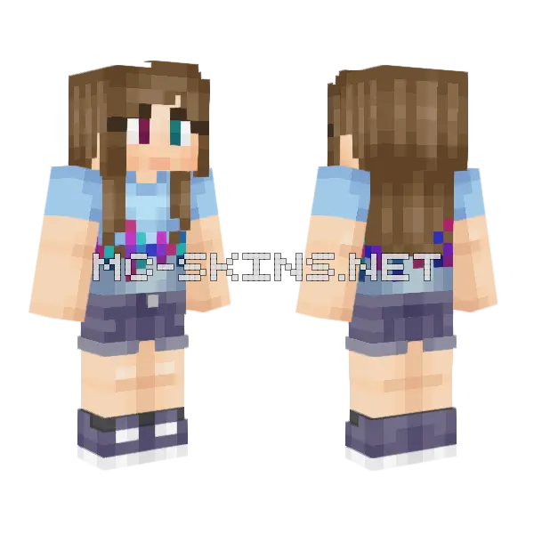 City Girl Outfit Minecraft skin, front and back