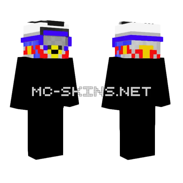 Cj Kask Biay Minecraft skin, front and back