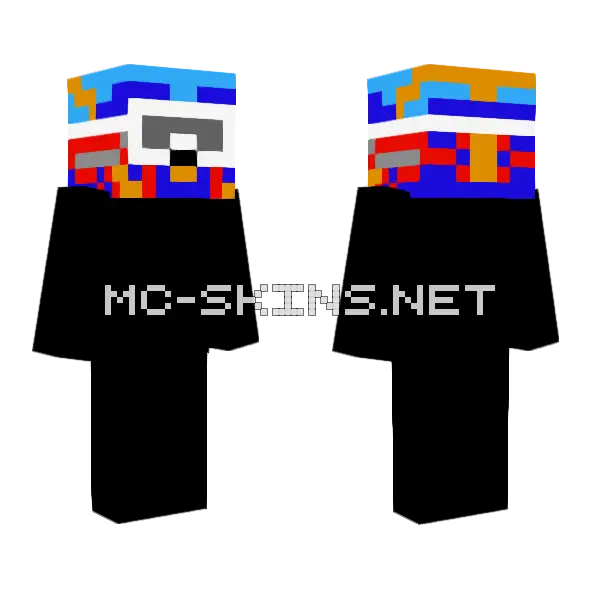 Cj Kask Redbull Niebieski Minecraft skin, front and back