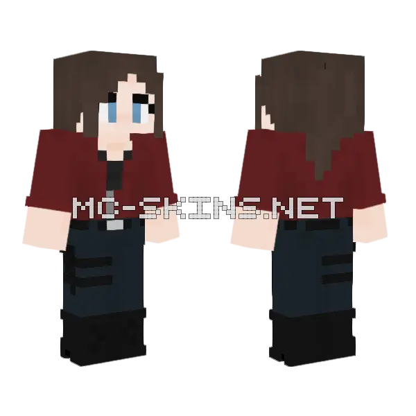 Claire Redfield Minecraft skin, front and back
