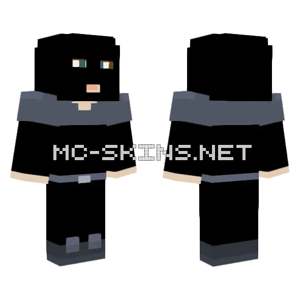 Clan Of Doom Warrior Mask Minecraft skin, front and back