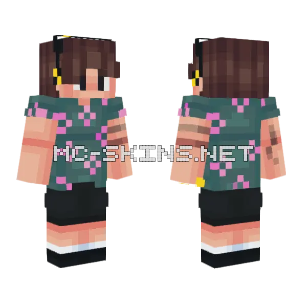 Clancy Chlorine Hive Minecraft skin, front and back