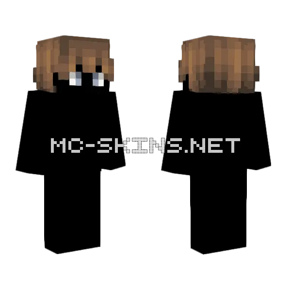 Classic Brunette Boy Minecraft skin, front and back