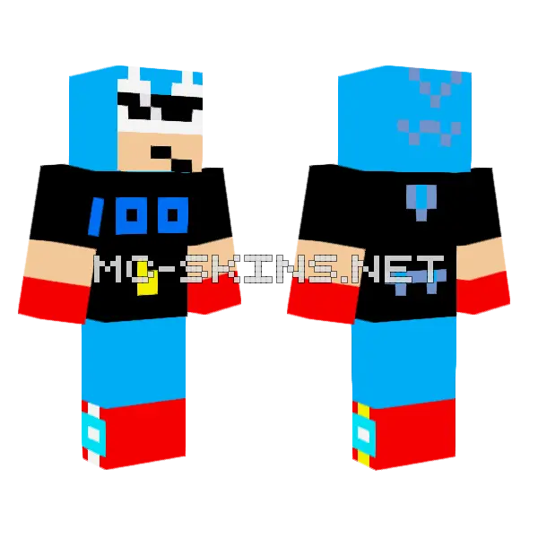 Classic Sonic 100 Like Special Skin Minecraft skin, front and back