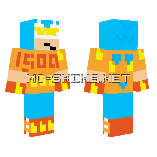 Classic Sonic Skin Minecraft skin, front and back