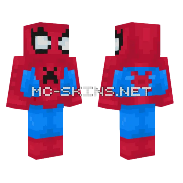 Classic Spider-Man Slight Adjustment Minecraft skin, front and back