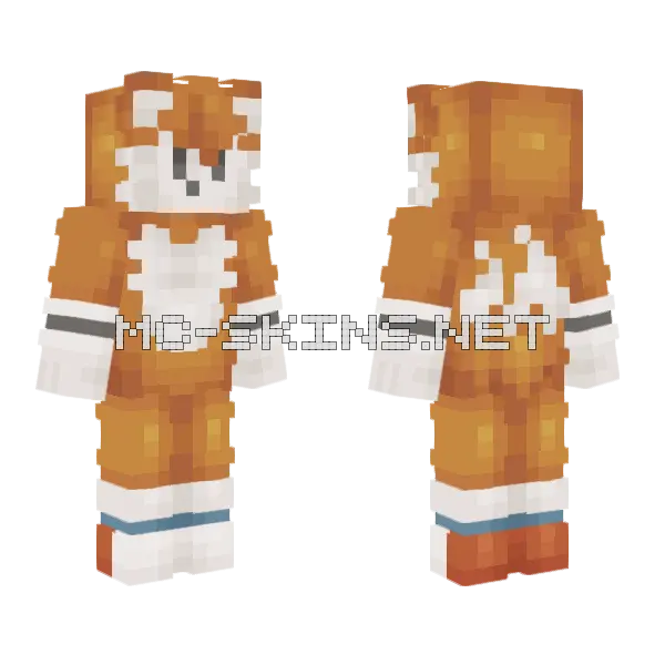 Classic Tails Alt Colors Minecraft skin, front and back