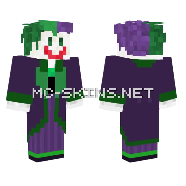 Classy Joker Minecraft skin, front and back