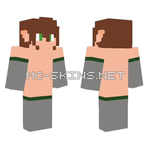 Clay Man Minecraft skin, front and back