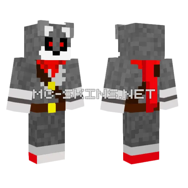 Clay Wolf Skin Minecraft skin, front and back