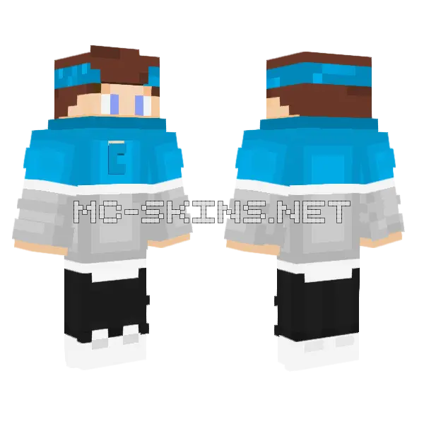 Clayten Updated Minecraft skin, front and back