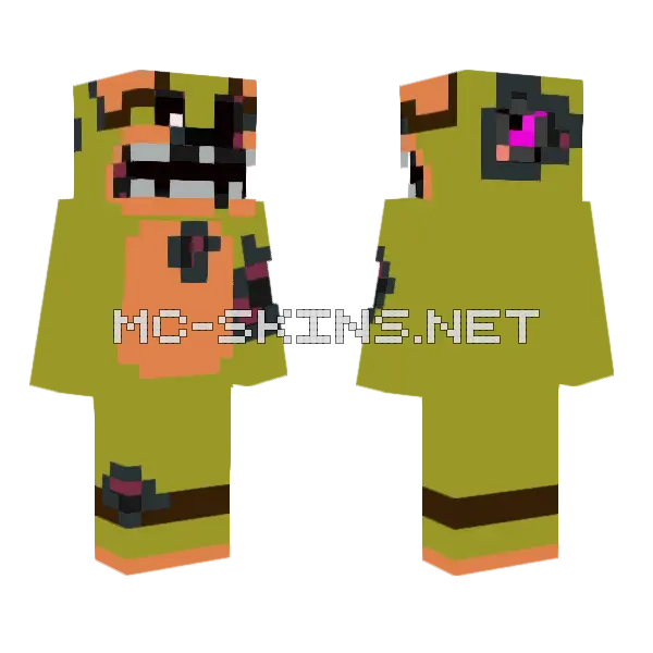 Clean Springtrap Minecraft skin, front and back