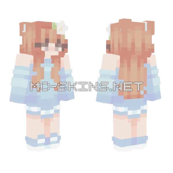 Clear Skies Girl Minecraft skin, front and back