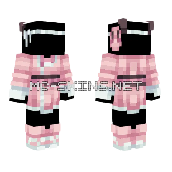 Clefairy Space Skin Minecraft skin, front and back