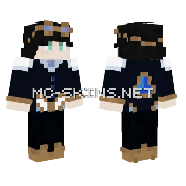 Clement Researcher Minecraft skin, front and back