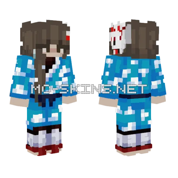 Cleo Tanjiro Minecraft skin, front and back