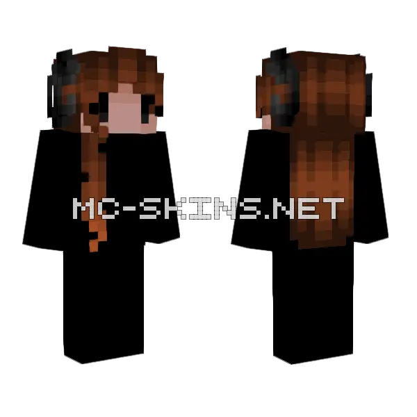 Cleora S Chibi Skin Brunette Minecraft skin, front and back
