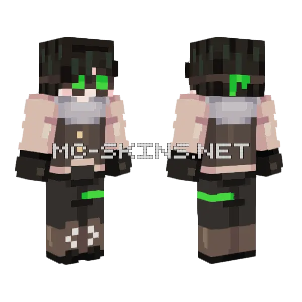 Cletus Tales of the SMP Minecraft skin, front and back