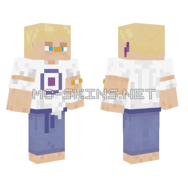 Clint Barton Hawkeye Matt Fraction Minecraft skin, front and back