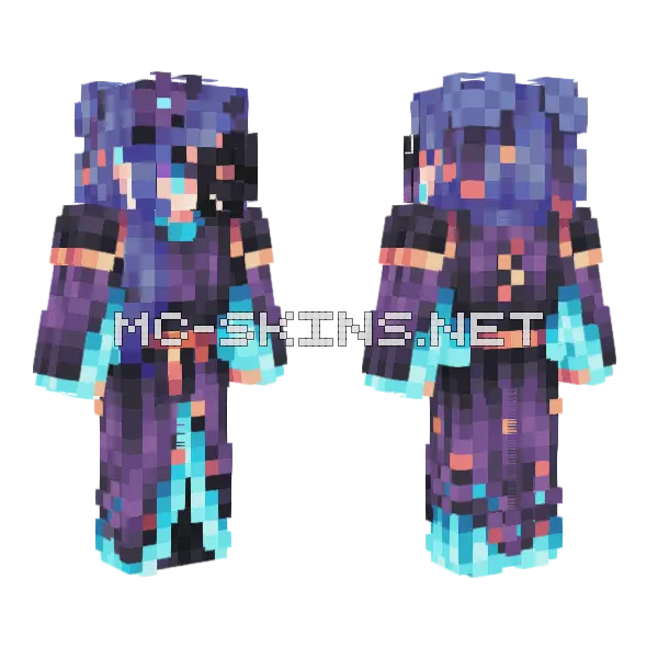 Cloak Of Darkness Minecraft skin, front and back