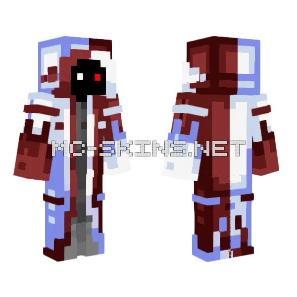 Cloaked Deity Minecraft skin, front and back
