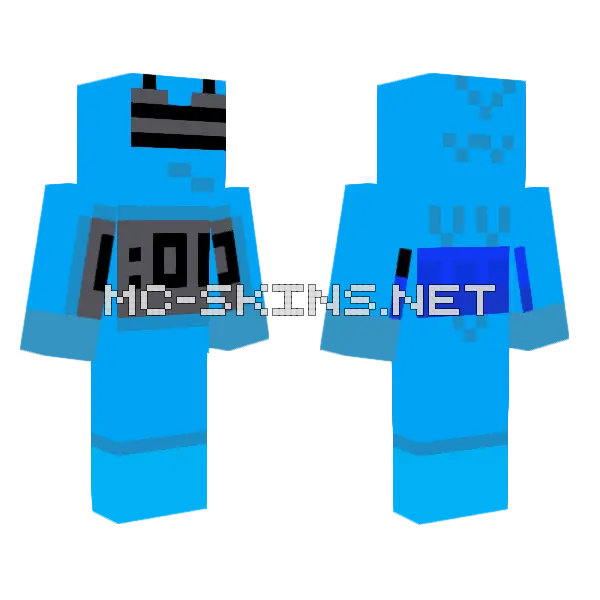 Clock Sonic OC Minecraft skin, front and back