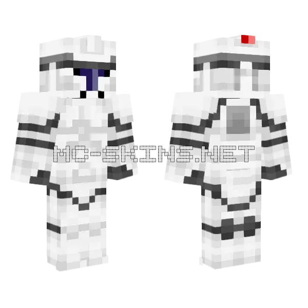 Clone Trooper Minecraft skin, front and back