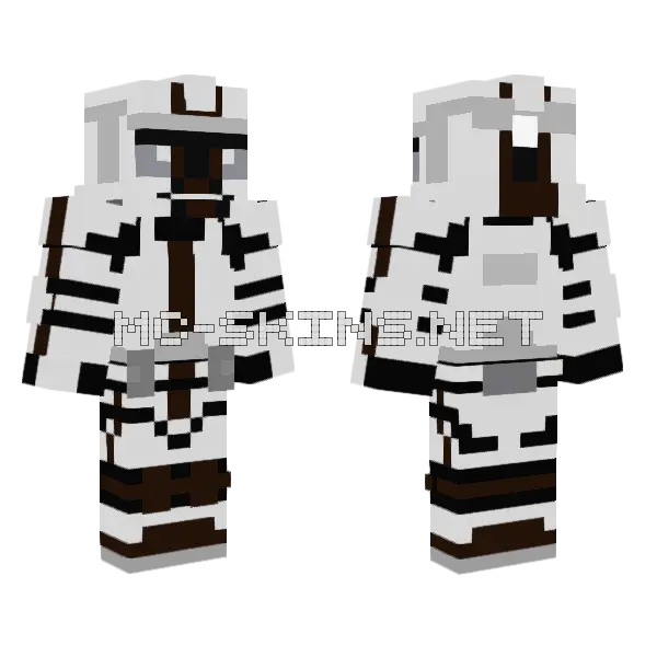 Clone Trooper 256 Minecraft skin, front and back