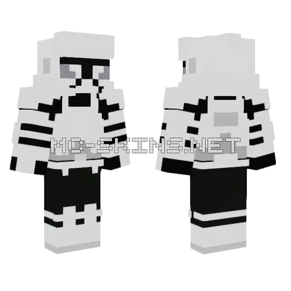 Clone Trooper Drive Tank Minecraft skin, front and back