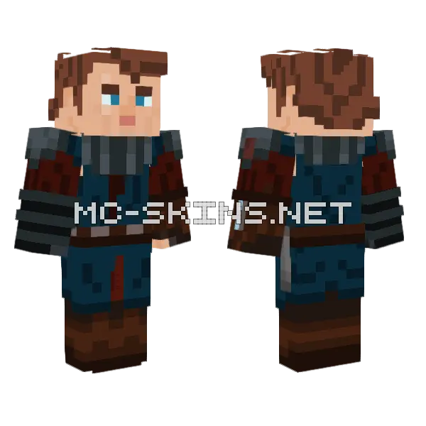 Clone Wars Anakin Skywalker Minecraft skin, front and back