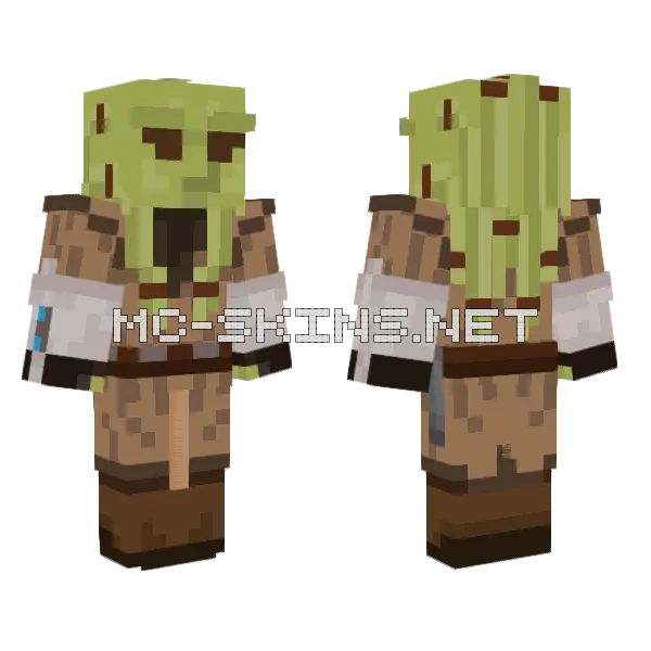 Clone Wars Master Kit Fisto Minecraft skin, front and back