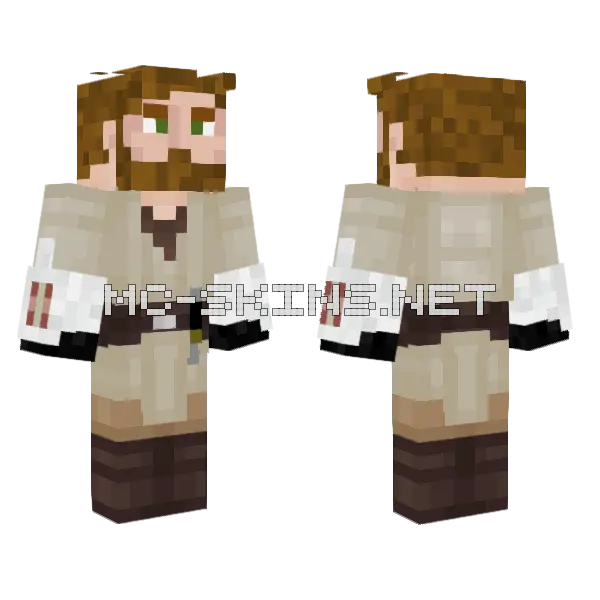 Clone Wars Obi Wan Kenobi Minecraft skin, front and back