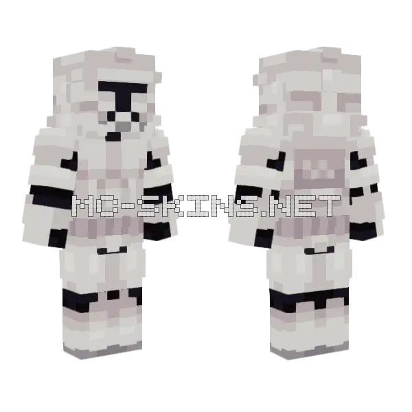 Clonetrooper Phase 2 Minecraft skin, front and back
