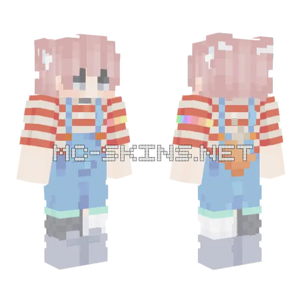 Close Fox One Minecraft skin, front and back