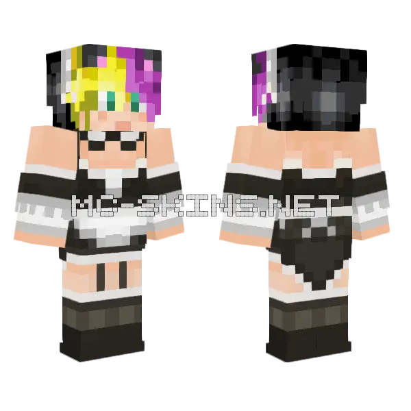 Cloud Strife Minecraft skin, front and back