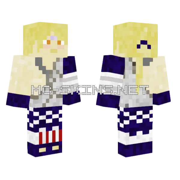 Cloud Tsunade Senju Minecraft skin, front and back